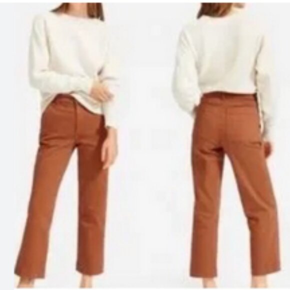 Everlane The Straight Leg Crop Pant Cocoa Brown size 4 regular - Picture 5 of 5